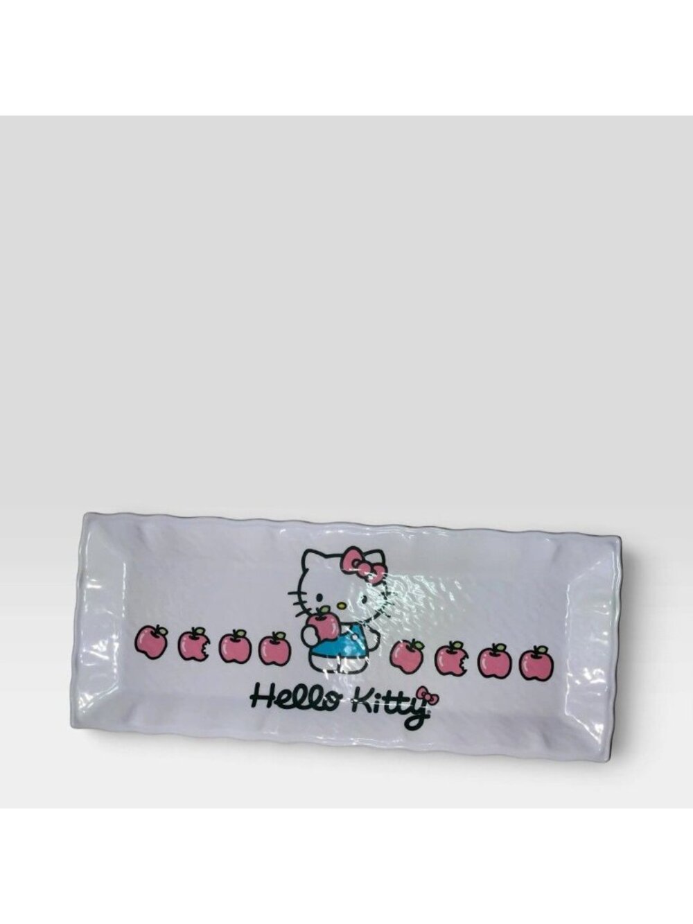 Sanrio Hello Kitty Melamine Serving Platter - Pink Apples Design New